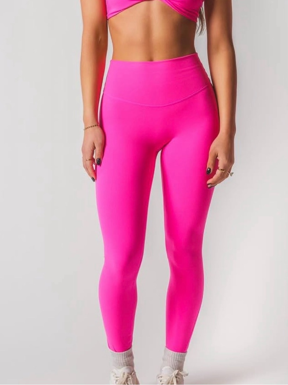 ACTA x Halle Simons Women's Ankle Leggings Hot Pink Actawear Athletic large Gym